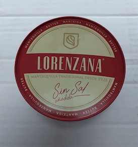 Mantequilla  Lorenzana  sin sal