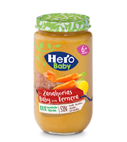 Tarro Zanahorias con ternera 235GR Hero Baby