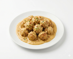 Albóndigas en salsa de almendras (Ración 250 gr)