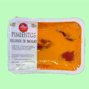 Pimientos de piquillo rellenos de bacalao