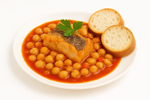 Potaje de Garbanzo con bacalao (Ración 250 gr aprox)