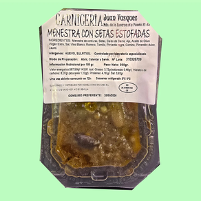 Menestra con setas estofadas