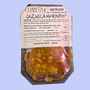 Cazuela marinera con langostinos y mejillones