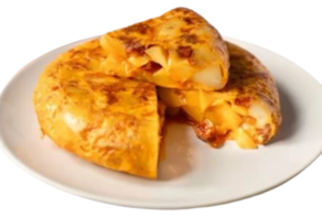 Tortilla Completa - Cebolla, pimiento y chorizo (1 kg aprox)