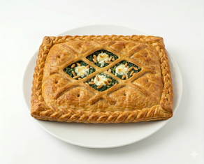 Empanada de Espinacas, queso de cabra y piñones (Unidad 1,3 kg aprox)
